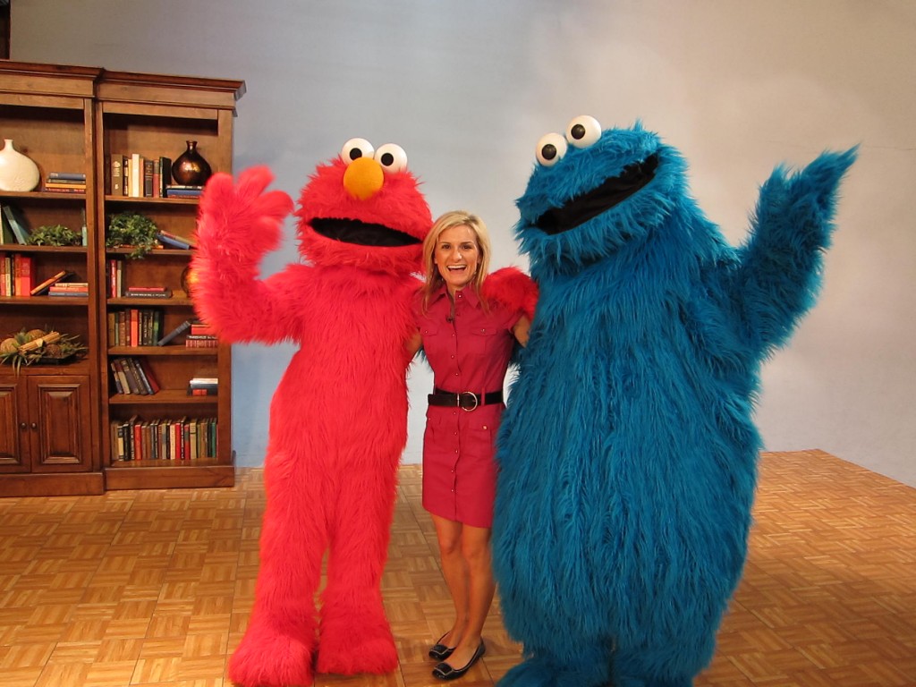 Elmo and cookie monster, Michelle Dudash, TV nutritionist