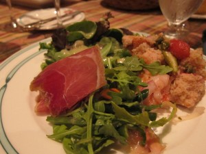 Mixed greens salad at Howard Creek’s Lodge at The Greenbrier