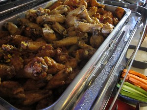 Buffalo wings at University of Phoenix stadium loft