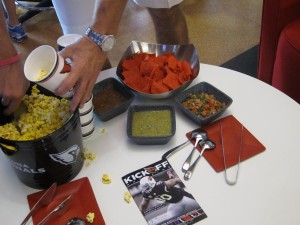 Popcorn in Cardinals stadium sky box