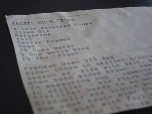 Recipe card