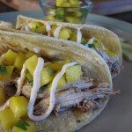 Turkey Tacos with Mango Salsa and Sriracha Aioli