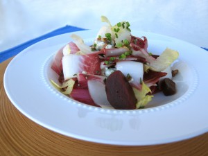 Endive Salad with Beets, Blue Cheese, and Lemon Vinaigrette