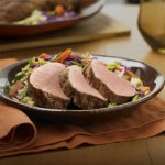 Grilled Orange-Ponzu Pork Tenderloin with Napa Cabbage & Carrot Stir-Fry