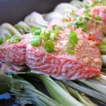 Scallion-Ginger Baked Salmon with Baby Bok Choy