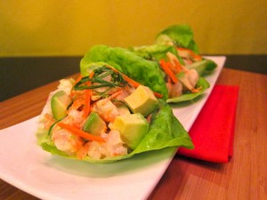 Lime-Basil Shrimp & California Avocado Lettuce Wraps