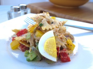 Steve’s Tuna Farfalle Salad with Bell Peppers & Olives