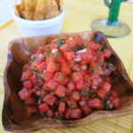 Watermelon-Cilantro Pico de Gallo with Oven-Fried Tortilla Chips