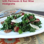 Kale, Grape & Walnut Salad with Parmesan and Red Wine Vinaigrette