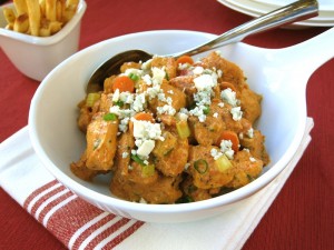 Buffalo Chicken Breast Skillet with Celery, Carrots & Scallions