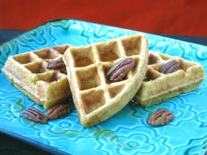 Whole-Grain Sweet Potato Waffles with Orange and Cinnamon