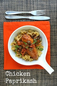 Slow Cooker Hungarian-Style Chicken with Tomatoes and Mushrooms