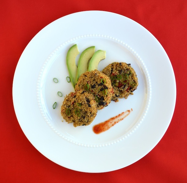 Quinoa and Black Bean Cakes with Cumin & Chile