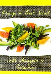 Orange & Beet Salad with Arugula & Pistachios