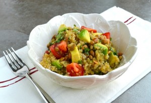 Tomato & Avocado Quinoa Salad with Cumin & Cilantro