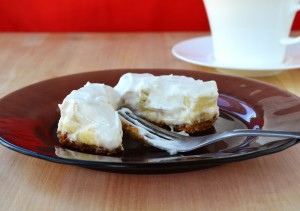 Banana Coconut Cream Bars with Almond Crust