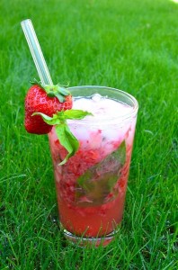 Fresh Strawberry Coconut Water Cooler