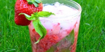 Fresh Strawberry Coconut Water Cooler