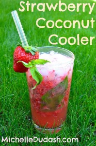 Fresh Strawberry Coconut Water Cooler