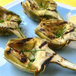 Grilled artichokes