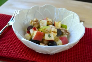 Pear, Apple and Grape Salad with Thyme and Walnuts