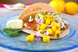 Sunkist Lemon-Spiced Tilapia Tacos, by culinary spokesperson Michelle Dudash