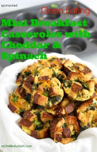 Mini Breakfast Casseroles with Spinach and Cheese