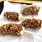 Dark Chocolate Banana Pops with Pecans