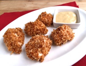 Oven Fried Chicken Nuggets with Maple Dijon Dip