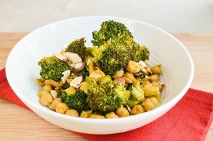 curried broccoli and chickpea and sautee