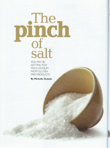 Gluten Free Living Pinch of Salt