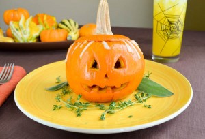 Stuffed Pumpkin Recipe: Jack O'Lantern with Chicken