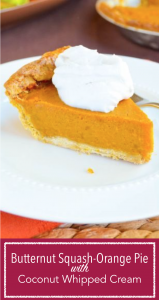 Butternut Orange Pie with Coconut Whipped Cream