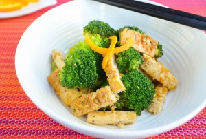 Orange Peel Tofu Broccoli Stir Fry