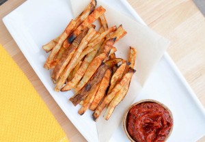 Grilled French Fries with Pickled Ketchup