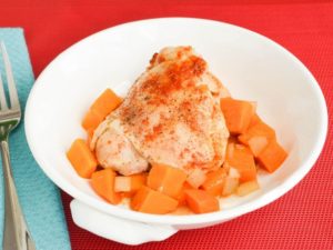 Slow-Cooker Chicken and Sweet Potatoes for Food Network's "Healthy Eats" blog